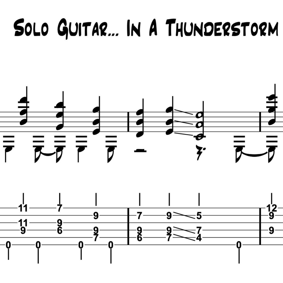 Solo Guitar... In A Thunderstorm (PDF Transcription)