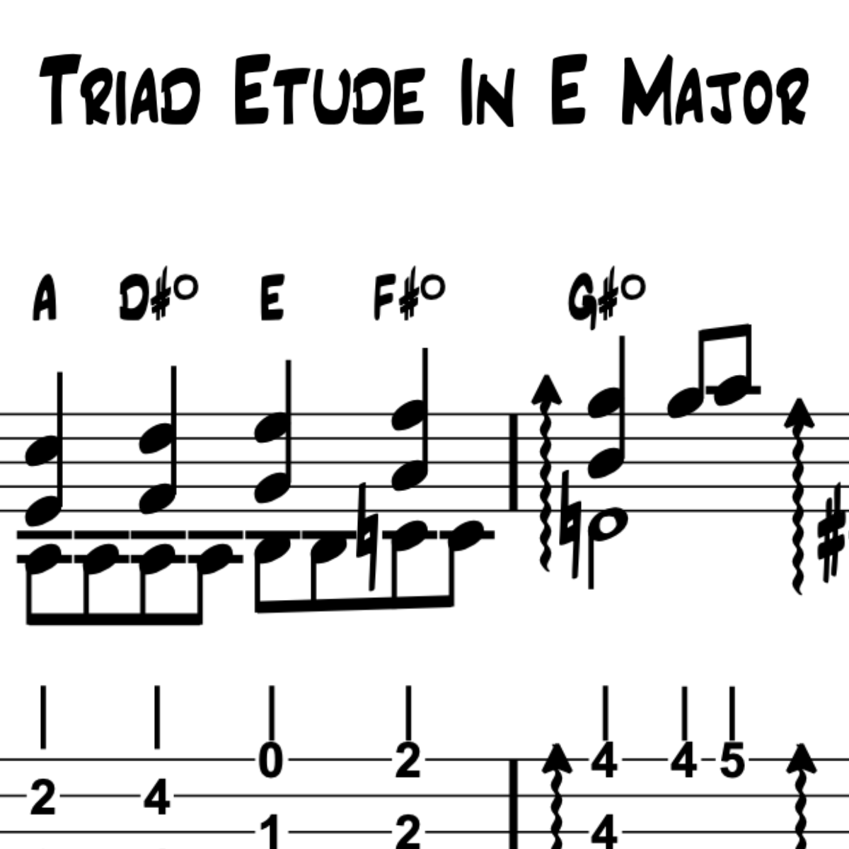 Triad Etude In E Major (PDF Transcription)