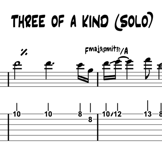 Three Of A Kind (ACE Guitar Solo - PDF Transcription)