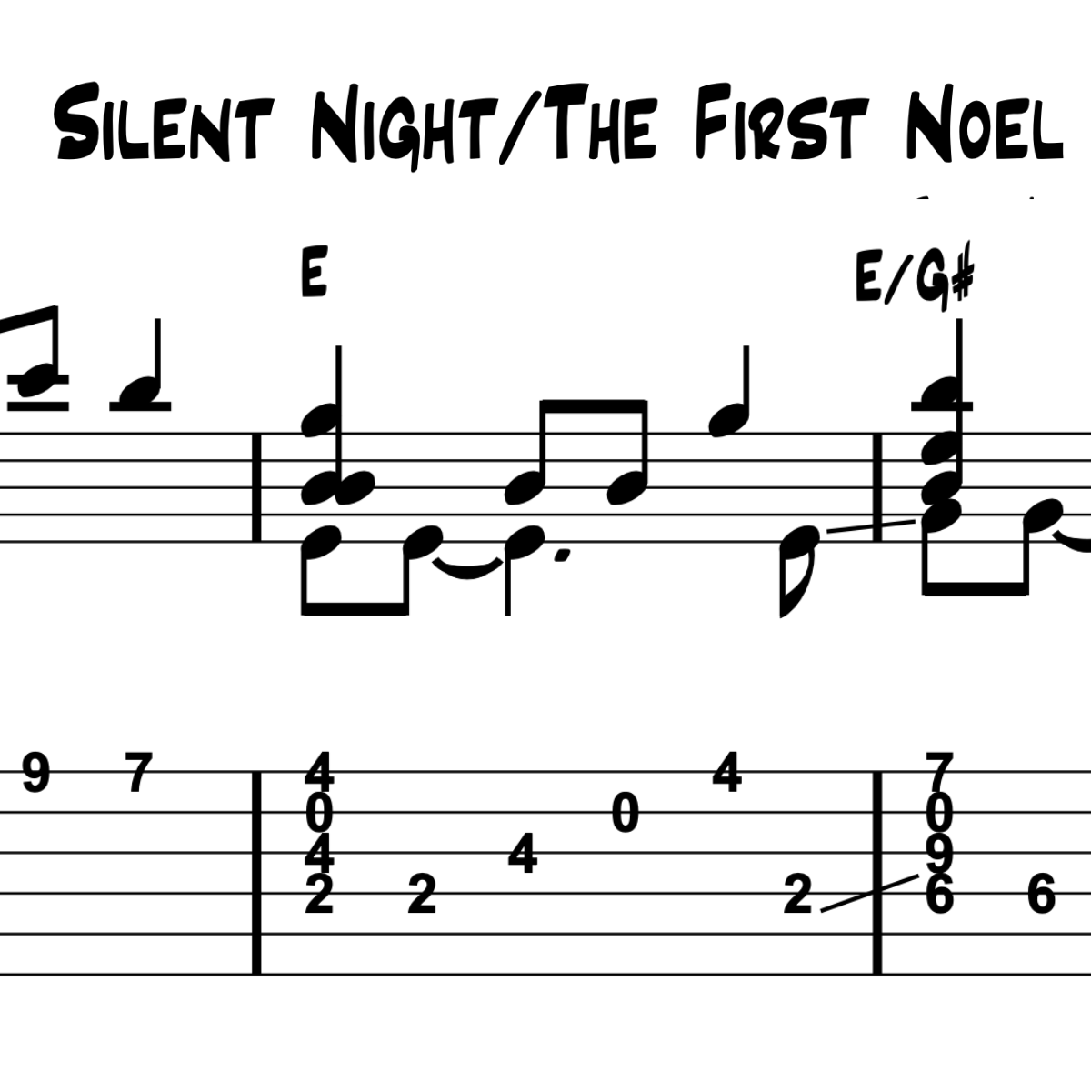 Silent Night/The First Noel Medley (PDF Transcription)
