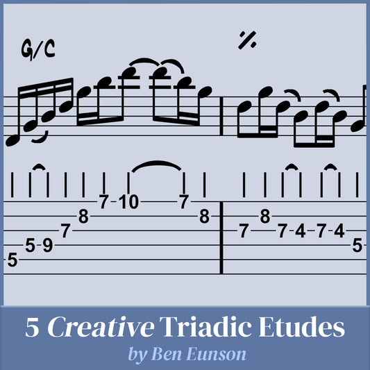 5 Creative Triadic Etudes (PDF Transcription Book)